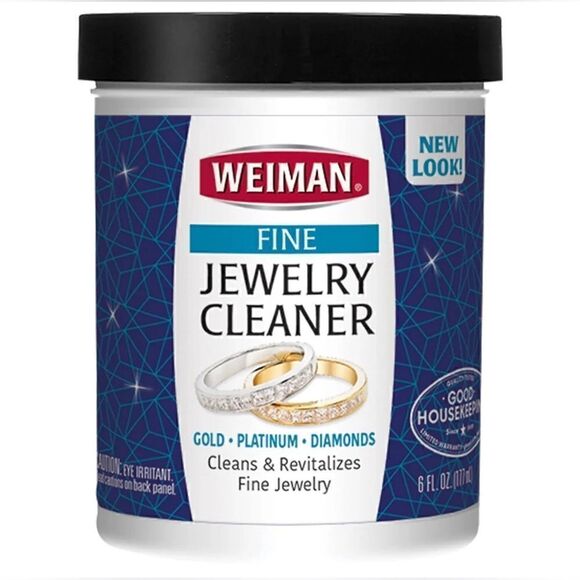 Weiman Fine Jewelry Cleaner Liquid with Cleaning Brush – Restores Shine, 6 Oz - Picture 1 of 3